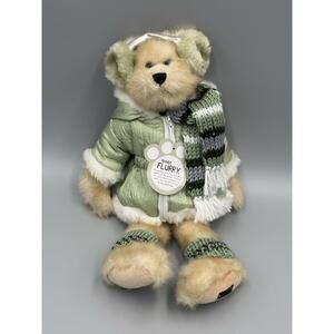 Vintage 2004 TS Trade Secret Flurry Bear Plush In Winter Jacket Scarf 16”